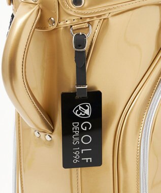 23区GOLF 【UNISEX】エレガントエナメルキャディバッグ　キャスター付きで移動もラクチン ゴールド系
