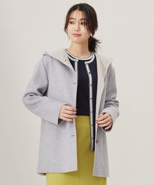 ウールナイロンリバー フード付き コート / J.PRESS LADIES L 