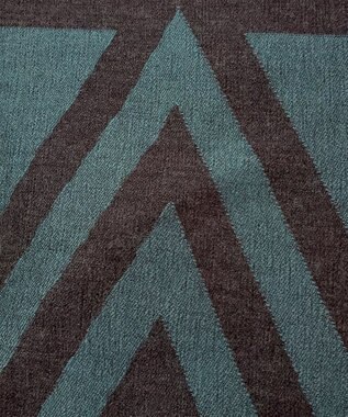 POLS ウールレイヤーストール ブルー