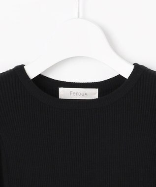Feroux パフスリーブ ニット プルオーバー ブラック系