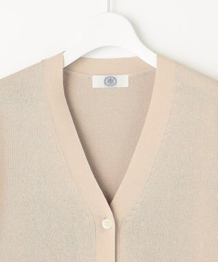 J.PRESS LADIES S 【洗える】リノナチュール Vネック カーディガン ベージュ系