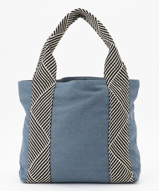 ANY キャンバスデザインテープトート ネイビー系