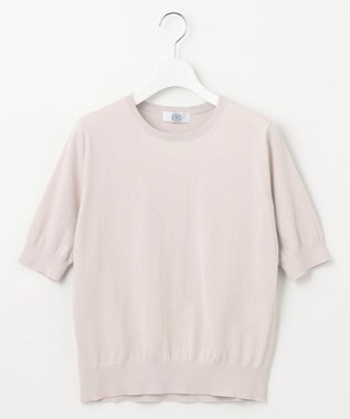 J.PRESS LADIES 【洗える】BASIC HT-COTTON クルーネック ニット グレージュ系