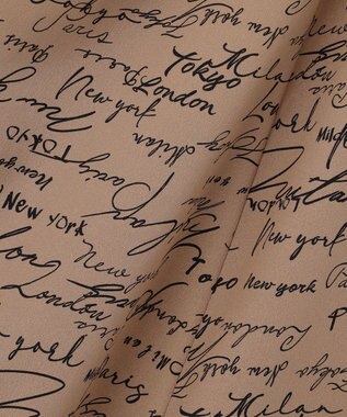 ICB 【30th ANNIVERSARY】5cityプリント ノースリーブワンピース バーントアンバー×ブラック