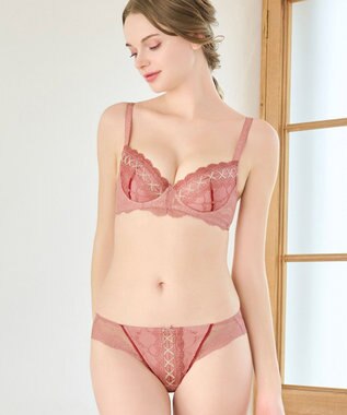 BRADELIS New York 【BRADELIS New York / 育乳補整ブラ・STEP1 集める】ウェンディステップ1ブラ24S1 脇のお肉もふんわり包んで補正するブラ コッパーピンク