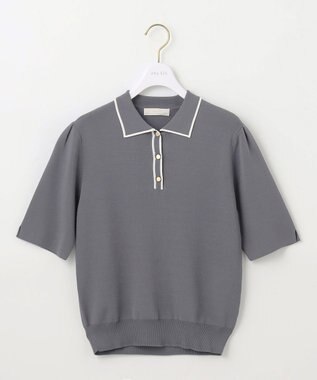 ANY SIS 【UVケア】ポロ襟 プルオーバー スレート