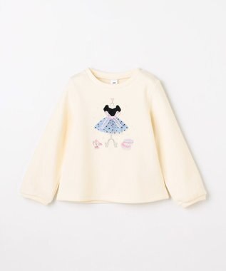 ANY KIDS ドレスモチーフ 裏シャギー トレーナー エクリュ