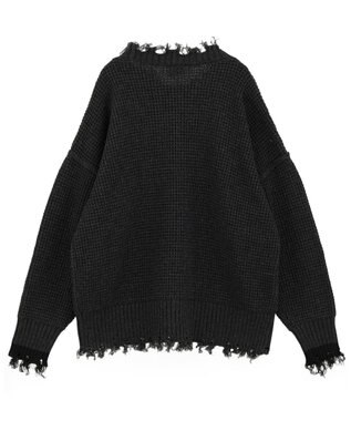 YECCA VECCA ダメージルーズニット Blue