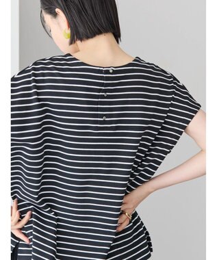 AMERICAN HOLIC バックボタンフレンチスリーブプルオーバー Border