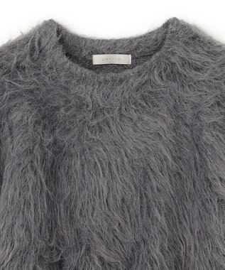 UNFILO MENS 【男女兼用】シャギー クルーネックニット チャコール