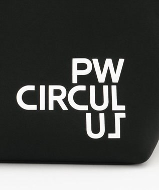 PW CIRCULUS 【UNISEX】ロゴ トートバック クラッチバッグ付き ブラック×ダルメシアン