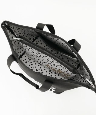 PW CIRCULUS 【UNISEX】ロゴ トートバック クラッチバッグ付き ブラック×ダルメシアン