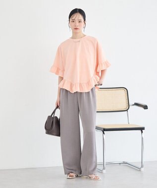 earth music&ecology ピグメントフリルTシャツ Pink