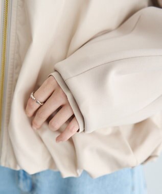 YECCA VECCA 異素材MIXバルーンブルゾン Light Beige