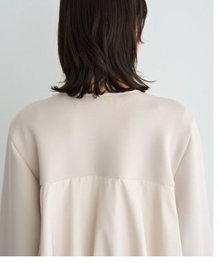 YECCA VECCA 異素材MIXバルーンブルゾン Light Beige