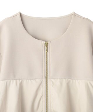 YECCA VECCA 異素材MIXバルーンブルゾン Light Beige