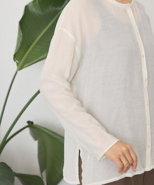AMERICAN HOLIC 楊柳シアーブラウス Off White