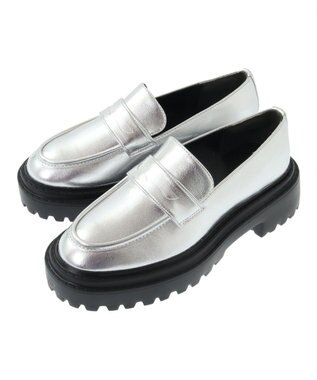 AMERICAN HOLIC 厚底ローファー Silver