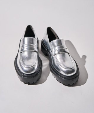 AMERICAN HOLIC 厚底ローファー Silver