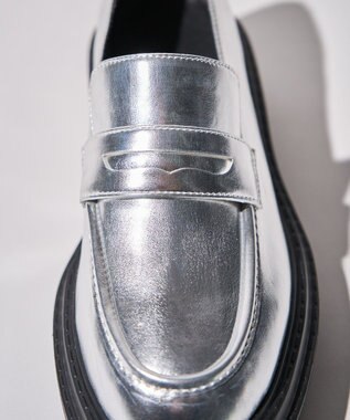 AMERICAN HOLIC 厚底ローファー Silver
