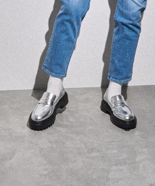 AMERICAN HOLIC 厚底ローファー Silver