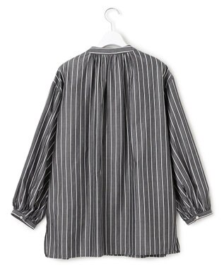 J.PRESS YORK STREET 【WOMEN】タイプライターフリンジ ブラウス ブラック系1