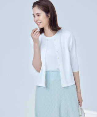 組曲 L 【2SET・WEB限定】フラワーレース5分袖ツイン ニット