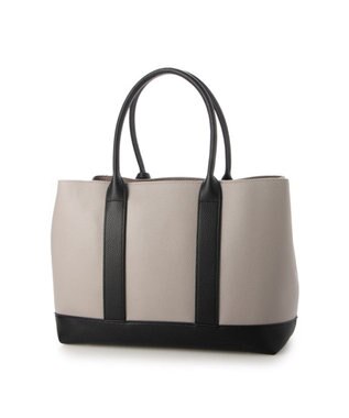 UNBILLION cachecache ショルダー付きパーテーション合成皮革トートL グレーミックス