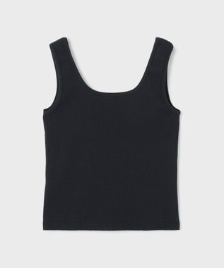 GRACE CONTINENTAL テレコリブトップ ブラック