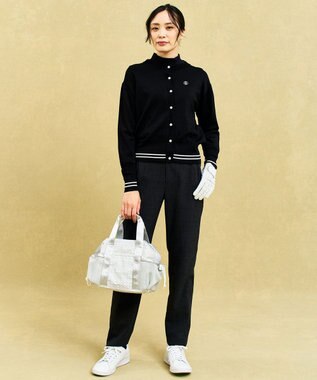 23区GOLF 【WOMEN】シーズン問わず着用可能なラメニットカーディガン ブラック系