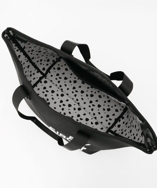 PW CIRCULUS 【UNISEX】ロゴ トートバック クラッチバッグ付き ブラック×ダルメシアン