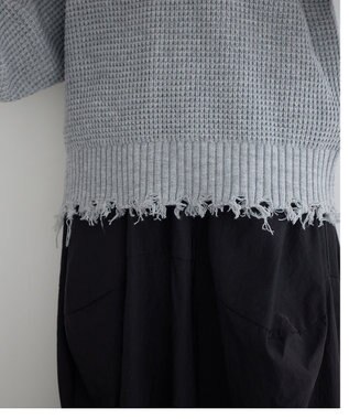 YECCA VECCA ダメージルーズニット Blue