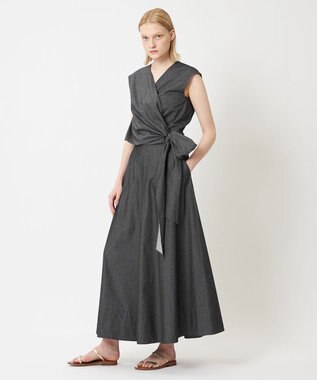 BEIGE， POMEGRANATE / ロングスカート Chambray Black