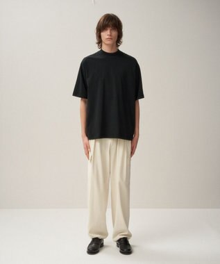 ATON DRY COTTON JERSEY | モックネックTシャツ - UNISEX BLACK