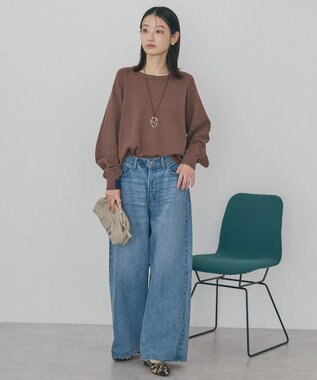 AMERICAN HOLIC バイパチラグランニットプルオーバー Mocha