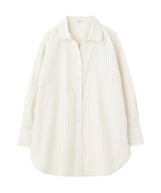 earth music&ecology 【SET ITEM】スカーフ付きスキッパーシャツ Stripe