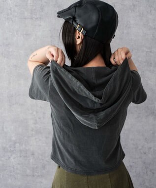 WEGO ピグメントフードちびT スミクロ