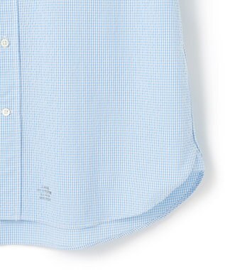 J.PRESS MEN 【KING SIZE】【クールマックス】サッカーストライプ／マイクロギンガムチェック シャツ/B.D サックスブルー系3