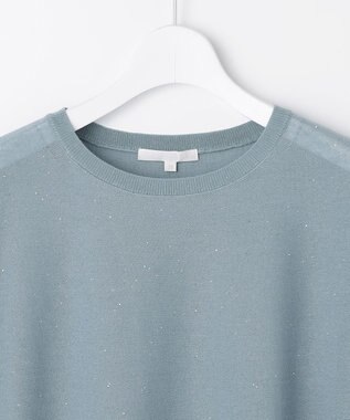 自由区 S 【カタログ掲載】ファインゲージスパングルプルオーバー ニット サックス