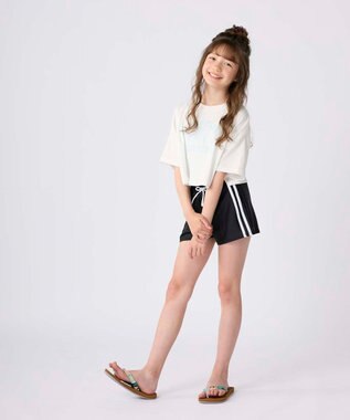 OP／FILA 【RUSTY】Ｔシャツ付きセパレート水着3点セット オフホワイト