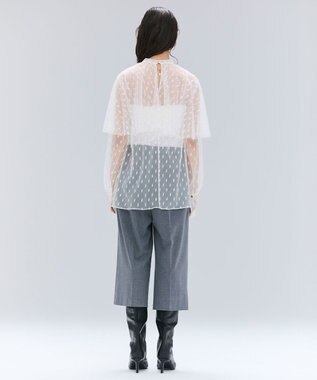 BEIGE， 【洗える・Oggi 11月号掲載】CLOVIS / ケープデザイン総レースブラウス Ecru