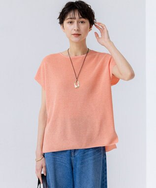 【洗える】シャイニーシアー オーバーサイズ ニット