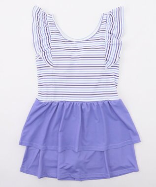 組曲 KIDS 【SS-Lサイズ】 フリルスカートスイムウェア(ワンピース) ラベンダー