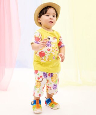 MIKI HOUSE HOT BISCUITS 【ビーンズ×フルーツシリーズ】【80-120cm】6分丈ハーフパンツ アイボリー