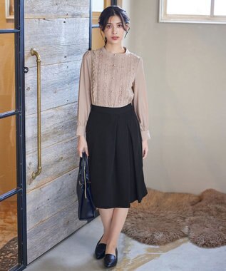 Tiaclasse 【新色追加・洗える】レースブラウス ピンク