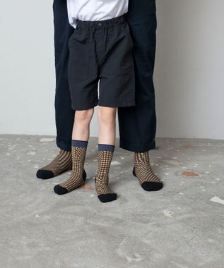 TRICOTE CHACKERD LINK SOCKS／チェッカードリンクソックス 85CAMEL