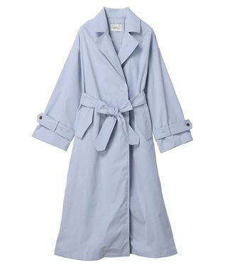 earth music&ecology 着流しロングトレンチ Sax