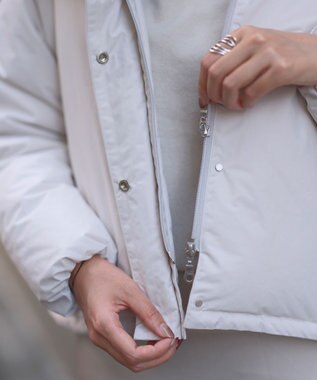 KWD 【日本製/高品質ダウン】STAND COLLAR DOWN BLOUSON ダウンブルゾン アイボリー