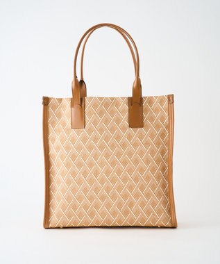 MIYABIYA  LAQUOH クロス柄ジャガードトートバッグ L ベージュ