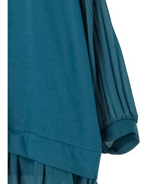 Green Parks 消しプリーツドッキングカットチュニック Blue Green